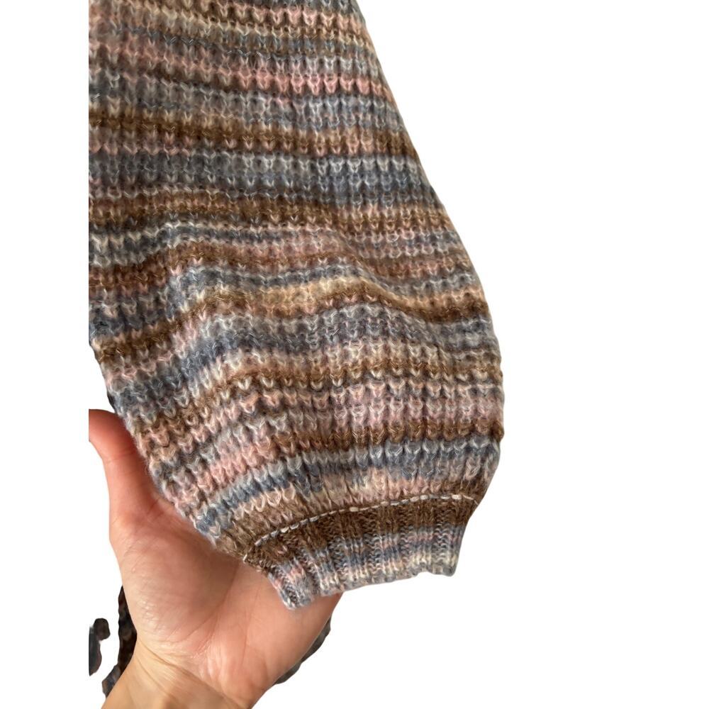 American Eagle Outfitters Front Cardigan Multicolor Waffle Knit Pocket Sweater - Picture 9 of 12